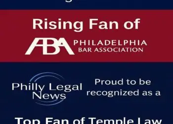 Temple Law recognition and ABA Rising Fan badge awarded to Philly Legal News