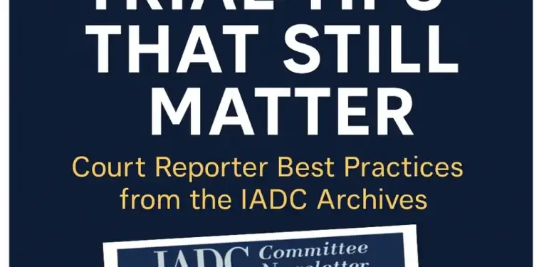 Trial Tips That Still Matter – Court reporter best practices from the IADC archives