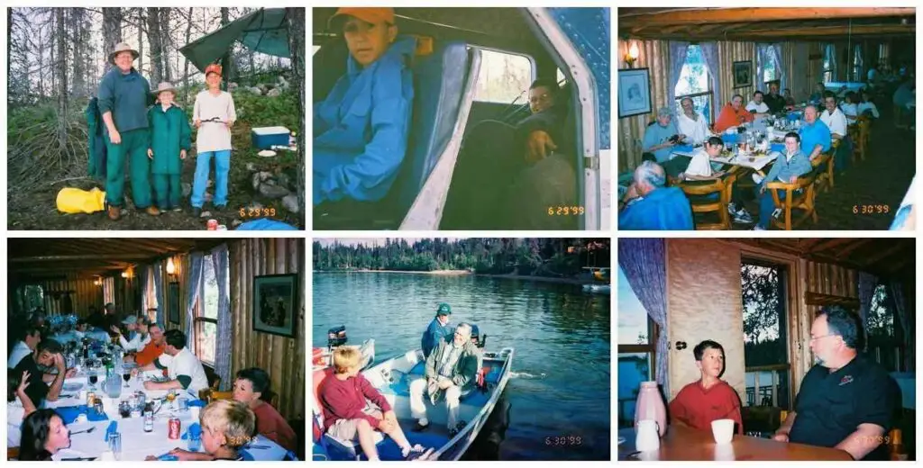 Montage of family and mentor moments from father and son trip in Canada, showing early conversations, shared experiences, and quiet guidance that helped shape a future trial lawyer.