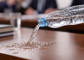 Edward A. Gray reputation lesson demonstrated by water pouring from a bottle onto a table during a legal teaching moment