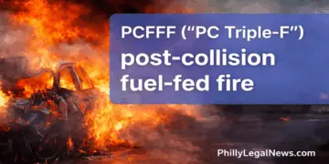 PCFFF (“PC Triple-F”) post-collision fuel-fed fire — vehicle product liability cases