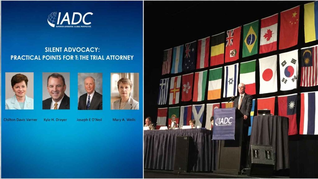International Association of Defense Counsel (IADC) George J. Lavin, Jr., Esquire Memorial Program in Bermuda featuring nationally recognized trial attorneys presenting Silent Advocacy: Practical Points for the Trial Attorney. Program materials were developed in conjunction with Thomas G. Oakes.